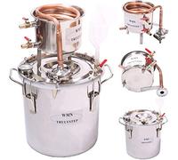 Kit de destilación Moonshine para 12 l; hervidor de acero con tubos de cobre para elaboración casera de vino, etanol, cerveza o destilación de agua