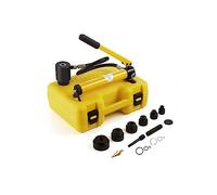 Kit de destornillador de sacabocados hidráulico de 10 toneladas 1/2"-2" con 6 troqueles Hoja de acero al carbono Abridor Herramienta de reparación Manuel Hole Digger