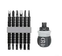 Kit de destornillador de trinquete 13 en 1 con mango telescópico y 12 puntas de doble cabeza, destornillador de precisión de acero de aleación para bricolaje en el hogar, compatible con cruz ranurada