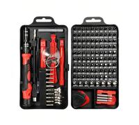 Kit de destornillador microdinamométrico 138 en 1: eje flexible magnético, morado(Red)