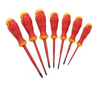 Kit de destornilladores aislados de 7 unidades, 1000 V (3 de punta plana, 2 de estrella, 2 de punta cuadrada)