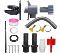 Kit de desvío de barril de lluvia - Piezas de cañón de techo, sistema de recogida de lluvia para 70 - 110 mm, jardín, hogar, exterior, patio, césped