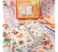 Kit de diario de bricolaje para niñas, regalos de cumpleaños de 8 a 15 años en adelante, papelería, álbumes de recortes, suministros de arte, suministros de manualidades, juego de juguetes para