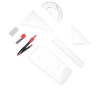 Kit de Dibujo Brújula Matemática de Metal y Plástico para Estudiantes | Juego de 1 Set, Portátil Puntas Reemplazables, Práctica Técnica sobre Papel y Planos, Arte y Geometría Color Aleatorio