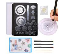 Kit de dibujo en , construcción de la imaginación espacial con bolígrafo - Regla de dibujo geométrico con plantilla de círculo | Para preescolar, niños, niñas, estudiantes, escuela,