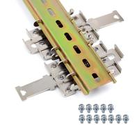 Kit de DIN Carril - LNSYSNS 2 Piezas DIN Carril Adaptador Soporte con 12 Tornillos Guía DIN 200 x 35mm - Para la Fijación de Placas de Circuito Impreso o Aparamenta Electrónica