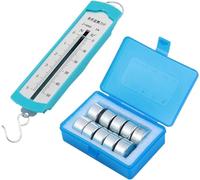 Kit de dinamómetro portátil precisión: balanza resorte/newtonómetro con pesas for experimentos equilibrio en física y mecánica