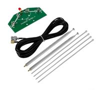 Kit de dipolo en forma de V, ajustable de 137 MHz para receptor FM con varillas de 533 mm para mapa de nubes de aviación satelital, requiere montaje de soldadura DIY (telescópico)