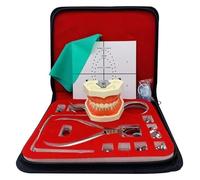 Kit de dique de goma for endodoncia dental, herramienta de práctica for perforar diques de goma, juego de herramientas de clip dental, con marcos de abrazaderas for placa de posicionamiento de modelos