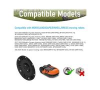 Kit de disco de repuesto para cortadoras de césped robóticas WORX/Landxcape/Kress/Einhell con 6 cuchillas giratorias