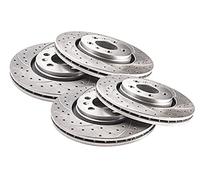 Kit de discos de freno compatibles con MERCEDES VITO VIANO W639 2003 2004 2005 2006 2007 2008 2009 2010 2011 2012 2013 2x delantero ventilado 1441GV 300mm + 2x trasero completo 1442 g. V 296 mm