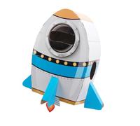 Kit de Disfraz de Cohete de Explorador para Niños, Modelo de Caja para Juego Creativo, Cohete