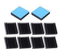 Kit de Disipador Térmico de 10 UDS 40mm 40x40x9mm con Adhesivo Conductor Térmico Disipador de Calor de Aleta de Refrigeración de Aluminio para Transistor CPU
