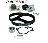 Kit de distribución + bomba de agua Chapa de acero VKMC 95660-2 SKF para HYUNDAI