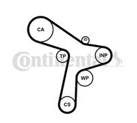 Bomba de agua + juego de correas de distribución CONTINENTAL CT 1168 WP7