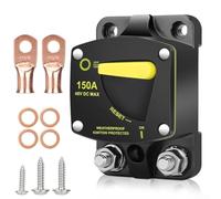 Kit de disyuntor marino 150 A, reinicio manual para protección de barcos RV, equipo profesional de seguridad eléctrica marina para aplicaciones de buques