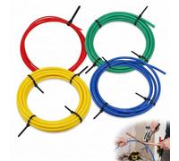 Kit de doblador de tubos de cobre, tiras de doblado de plástico PE de 4 piezas, herramientas de mandril de inserción de conducto codificadas por colores para tuberías de aire acondicionado, con bolsa