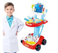 Kit de Doctor Juguete - Estación de Doctor Realista para hacer sonar jugar - Juego de vestir para niños y niñas de corta edad, cumpleaños, Navidad, fiesta, Cad