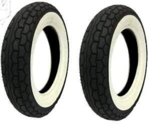 Kit de dos neumáticos de goma con banda de borde blanco, compatibles con Piaggio Vespa 150 Diesis versión Special - ET6-175 Diesel - Vespa HPX 150-170 XL.