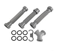 Kit de drenaje ajustable para fregadero doble con trampa P flexible, 1-1/2 y 1-1/4 pulgadas, se extiende de 20-80 cm para cocina o baño