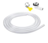 Kit de drenaje de aire acondicionado, mini tubo de drenaje dividido, conector de manguera flexible, accesorios de drenaje de CA, configuración de abrazadera duradera, kit de instalación completo para