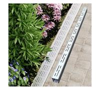 Kit de drenaje de canal de acero inoxidable para patio al aire libre y piscina, sistema de drenaje de rejilla delgada, placa de drenaje de zanja estrecha (5 x 5 cm de alto) x 1.97 pulgadas de ancho