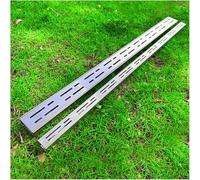 Kit de drenaje de canal de exterior personalizable de 1.4 x 2 pulgadas de ancho con cubierta de rejilla extraíble, sistema de drenaje de zanja de 39.4 pulgadas para una gestión eficiente del agua y