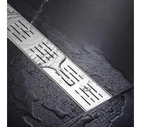 Kit de drenaje de zanja de acero inoxidable con cubierta de canalón y rejillas, solución de drenaje duradera para interiores y exteriores, aceras, jardines, garajes, evita obstrucciones y mejora el