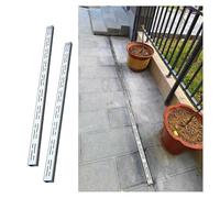 Kit de drenaje de zanja de acero inoxidable, paquete de 2 canales de drenaje al aire libre para patio, entrada, piscina, terraza, patio y jardín, 15 x 8 cm