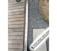 Kit de drenaje de zanja para patio al aire libre, 1 m, sistema de gestión de agua resistente para entradas y patios, desviador duradero resistente a la intemperie, solución de drenaje eficiente