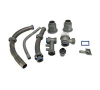 Kit de drenaje para fregadero de cocina a prueba de olores, kit de tubería de drenaje para fregadero de doble tazón, de drenaje grueso de alta temperatura con tubo de