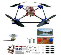 Kit de Dron Cuadricóptero DIY: un proyecto STEM único con motor sin escobillas, vuelo estacionario por flujo óptico, despegue y aterrizaje con un solo clic, y giro de 360° para que los entusiastas del