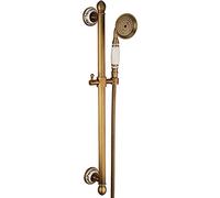 Kit de ducha ajustable de latón con manguera flexible de 1,5 m, soporte deslizante montado en la pared, columna de ducha completa para una mejor experiencia de ducha para mejorar el baño