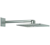 Kit de ducha con cabezal de ducha Grohe Rainshower 310 SmartActive Cube de 430 mm, 2 tipos de rociadores, 26479DC0, Color: súper acero