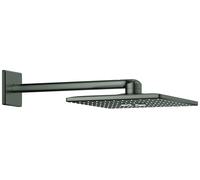 Kit de ducha con cabezal de ducha Grohe Rainshower 310 SmartActive Cube de 430 mm, 2 tipos de rociadores, 26479AL0, Color: grafito duro cepillado