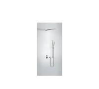 Kit de ducha con grifo monomando para empotrar de latón con acabado cromado Project TRES