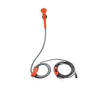 Kit de ducha eléctrica portátil de 12 V con bomba de presión ajustable para viajes, senderismo, lavado de coche, plantas con flores y riego