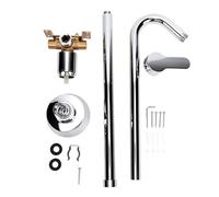 Kit de Ducha Exterior de Acero Inoxidable con Cabezal de Ducha de Lluvia Redondo para Piscina, Playa, Patio Trasero, Grifo de Acero Inoxidable 304, Cabezal de 3,54 Pulgada