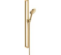 Kit de ducha hansgrohe AXOR Citterio E con Raindance Select S 120 teleducha 3 funciones, 36735250, Color: Óptica de oro cepillado