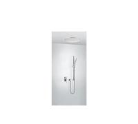 Kit de ducha monomando para empotrar con acabado cromado de acero inoxidable Project TRES