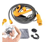 Kit de Ducha para Acampar, Ducha portátil para Acampar,Ducha de Mano Plug and Play | Ducha de Mano de 12 V, Ducha móvil con Manguera, Limpieza de Lavado de Coches, Bomba de Ducha para Senderismo,