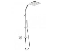 Kit de ducha para empotrar con grifo monomando de latón con acabado cromado Tres