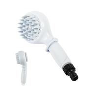 Kit de ducha para mascotas - de lavado de perros, exfoliante ergonómico, cabezal de cepillo extraíble, spray para manguera de agua extraíble, novio en interiores y exteriores | latas de fugas