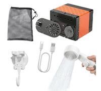 Kit de ducha portátil para camping, de lavado impermeable recargable con 3 modos, tamaño estándar para uso en exteriores, construcción de material ABS, función de pulverización múltiple