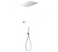 Kit de ducha termostático y electrónico para empotrar de latón cromado Shower Technology TRES