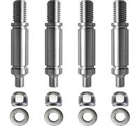 Kit de eje de rodillo de soporte de tambor de secadora mejorado, construcción resistente al desgaste de acero inoxidable con ajuste preciso y opciones de rosca izquierda/derecha, paquete de 4 piezas