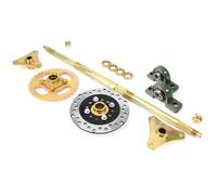 Kit de Eje Trasero de 610 mm ATV Go Kart Compatible con STD 20 mm El Conjunto Completo Incluye un Cubo Portador de 160 mm Disco de Freno 420-37T Sprocket UCP 204(6 Pulgadas)