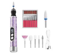 Kit de Eléctrica para Uñas - Pantalla digital de alta velocidad recargable - Set Portátil de Electrónico para Uñas - Para uso en casa, salón de belleza o viaje: do, pulido y acabado de uñas de