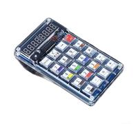 Kit de electrónica de bricolaje con calculadora LED basada en microcontrolador y pantalla de 7 dígitos para entrenamiento de soldadura y conceptos básicos de programación (azul)