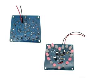 Kit de electrónica de bricolaje con PCB en forma de corazón y 18 LED rojos para enseñar principios de circuito analógico y soldadura (B)